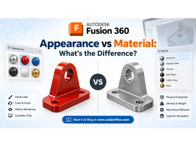 Fusion 360 Appearance vs Material: What’s the Difference?